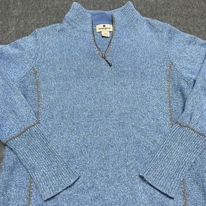 Woolrich Women's Dahlia Heather Lambs Wool Quarter Zip Sweater Size Medium